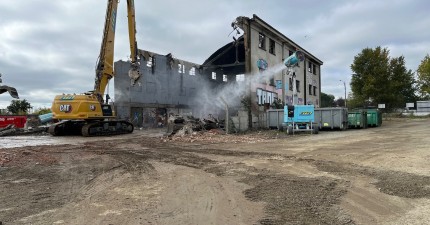 Démolition de l'ancien bâtiment de l'OMS