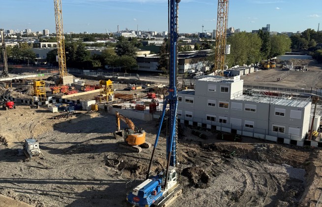Démarrage du chantier, la base vie est en place